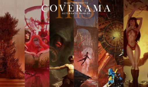 Pèle-mêle d'oeuvres de Marc Simonetti présent dans son artbook Coverama.