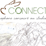 Banniere article podcast avec le logo du site Buta Connection et un dessin d'Ashitaka