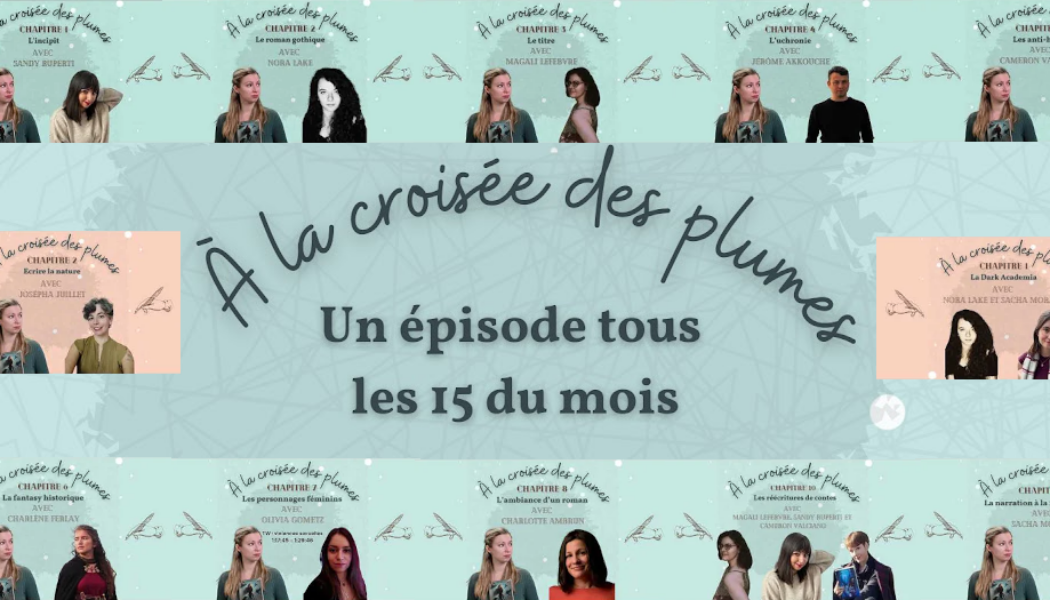 Bannière représentant Nina Gorlier et son podcast A la croisée des plumes