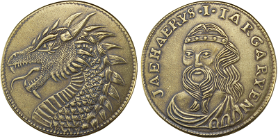 Dragon d'or de Jaehaerys Ier ; © Shire Post Mint.